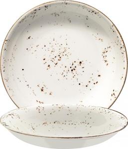 Bonna Suppenteller »Grain Plate«, Teller tief Supenteller 20cm 500ml Porzellan creme-weiß 1 Stück