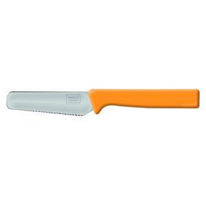 Homiez Brotmesser »KNIFE«, Frühstücksmesser Brötchenmesser mit Wellenschliff und Soft-Griff in orange orange