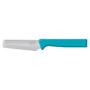 Homiez Brotmesser »KNIFE«, Frühstücksmesser Brötchenmesser mit Wellenschliff und Soft-Griff in blau blau