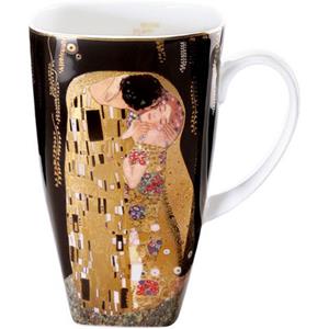 Goebel Becher »Der Kuss«, Fine China-Porzellan, von Gustav Klimt, schwarz