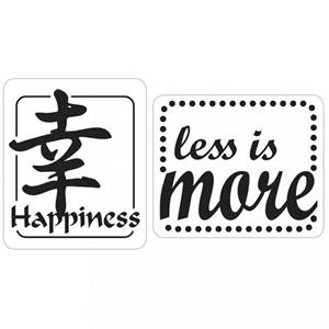 Rayher Messbecher »Label Happiness, less is more, 25x30mm, SB-Btl 2 S«