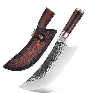 Muxel Kochmesser »Das etwas andere Messer, Manganstahl Geschmiedet«, gebogene extra scharfe Klinge