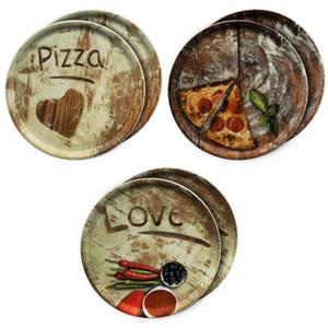 MamboCat Pizzateller »6er Set Pizzateller 33cm Flour 2x Olive + 2x Salami + 2x Lieblingspizza«