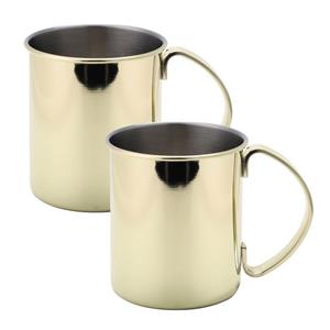 ECHTWERK Moscow Mule beker set (1000 ml, Goud, 2-delig)