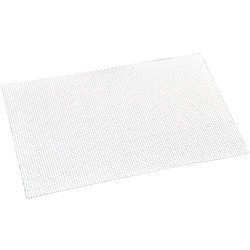 6x Rechthoekige placemats wit geweven 29 x 43 cm - Wit