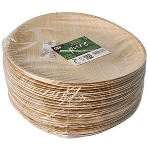 25x Duurzame biologisch afbreekbare borden palmblad 25 cm -