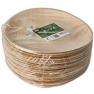50x Duurzame biologisch afbreekbare borden palmblad 25 cm -