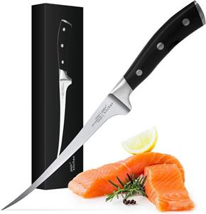 JOEJI’S KITCHEN Fischmesser »Filetiermesser Fisch 32 cm scharf aus Edelstahl Fischfiletiermesser«