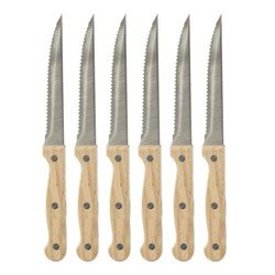 Steakmessen/vleesmessen - 12 stuks - RVS - 22 cm - Messen