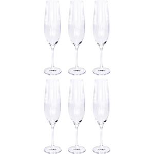 10x Champagneglazen/flutes 26 Cl/260 Ml Van Kristalglas - Kristalglazen - Champagneglas