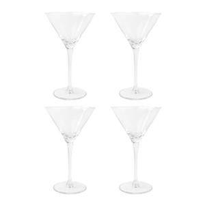 Orange85 Martini Glazen - Transparant - 4 Stuks - 300 Ml - Cocktail Set