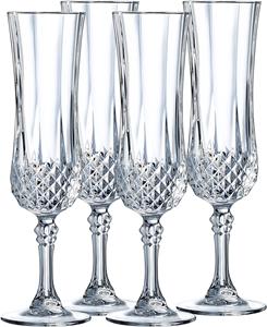 Luminarc Sektglas Trinkglas Longchamp Eclat, (Set, 4 tlg.), Gläser Set, sehr hochwertiges Kristallinglas