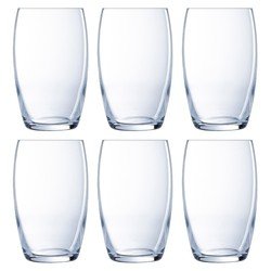 Luminarc Versailles water/sap glazen setje van 6x stuks inhoud 375 ml - Drinkglazen/waterglazen - Drinkglazen