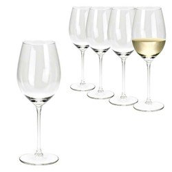 Wijnglazen set - 8x stuks - glas - Transparant