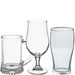 Secret de Gourmet Bierglazen set - pint glazen/bierpullen/bierglazen op voet - 12x stuks - Bierglazen