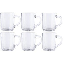 6x Theeglazen/koffieglazen 250 ml - 25 cl - Glazen voor thee en koffie 6 stuks - Koffie- en theeglazen