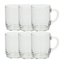 Arcoroc Set van 12x stuks theeglazen 250 ml van glas stapelbaar - Koffieglazen - Thee glazen - Koffie- en theeglazen