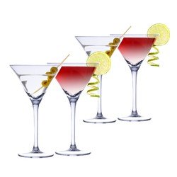 Alpina 8x Martini cocktailglazen 220 ml - 22 cl - Cocktail glazen - Cocktails drinken - Cocktails - Cocktailglazen