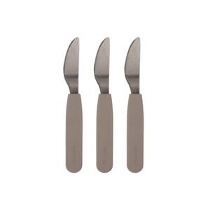 Filibabba Silicone knife 3-pack - Warm Grey