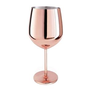 HAC24 Weinglas »Weinbecher Weinkelch Rotweinglas Weißweinglas«, Edelstahl, Kupferfarben 400 ml