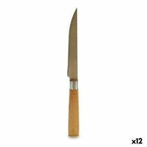 Kinvara Messer Silberfarben Braun Edelstahl Bambus (2 X 24 X 2 Cm) (12 Stück)