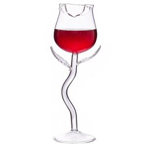 Popubear Rotweinglas »Weinglas transparent Rosenform -Goblet -Tasse für Zuhause«