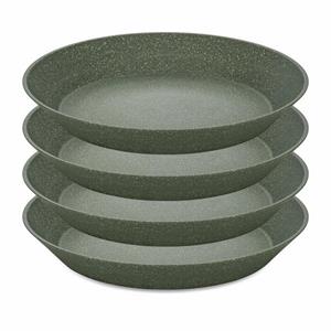 Koziol Teller »4er-Set Connect Plate Nature Ash Grey, 24 cm«, (4 St), stapelbar