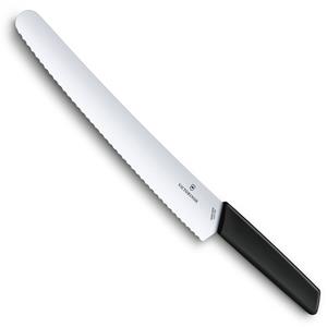Victorinox Brotmesser »Victorinox Brot- und Konditormesser SWISS MODERN gewellte Klinge, Länge 26 cm, schwarz«