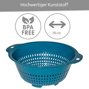 Wüllner + Kaiser Küchensieb »Nudelsieb 28 cm«, lebensmittelechtes, BPA-freies Material, (1-St), Abtropfsieb wiederverwendbar