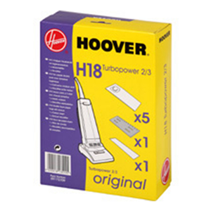 Ersatzteil - 5er Set Staubsaugerbeutel + 2 Filter H18 turbopower - Hoover thomas