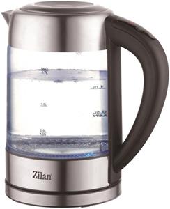 Zilan Wasserkocher ZLN-3949, 1,7 l, 2200 W, Glaswasserkocher, mit Temperatureinstellung, LED-Beleuchtung, Edelstahl, BPA-frei, Farbwechsel