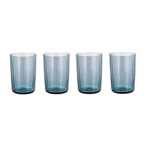 Bitz Glassware Kusintha Wasserglas blau 280ml Set 4tlg (blau)