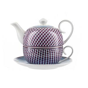 Jameson + Tailor Teekanne »Tea for One Musterpalette«, 0.4 l, (Stück, Stück), Set Teekanne Teetasse