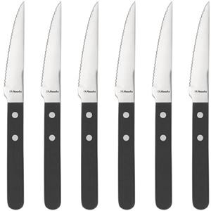 Amefa 6 schwarze Steakmesser