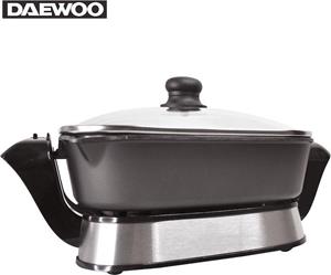 Daewoo Elektrische wok grill - 1200W - anti kleefoppervlak