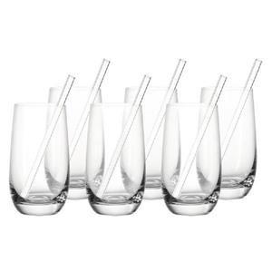Leonardo Cocktailglas » Becher Set mit Glastrinkhalmen (12-teilig)«