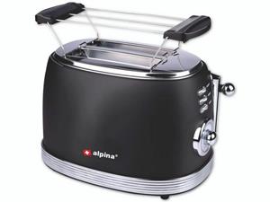 Alpina Toaster Toaster , 850W, 2 Scheibentoaster, schwarz