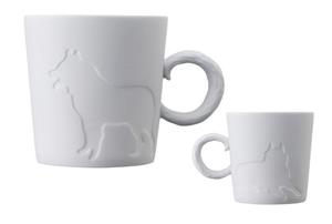 - CONTRAER - Tasse »Tasse mit Hund - Hundemotiv - Tasse mit Hundeschwänzchen als Griff«, Teebecher Kaffee Tasse Hund Teelicht