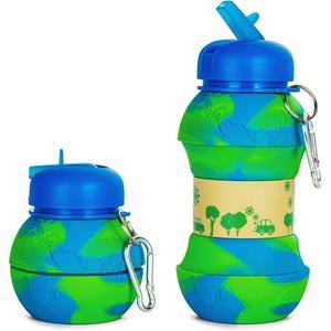 OYNYSN Wasserkocher Trinkflasche-Sportflasche-Wasserflasche-faltbar-Erde Flasche, für Schule, Kinder,Freizeit und Sport - inkl. Karabinerhaken