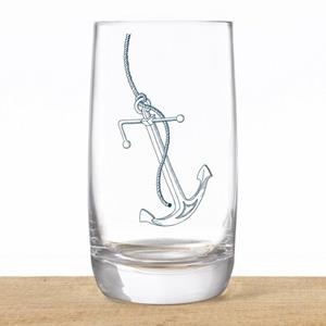 Bow & Hummingbird Longdrinkglas »Kristallglas Anker«