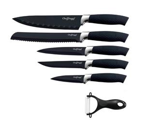 Cheffinger Messer-Set »6 teiliges Messerset 5 Messer 1 Sparschäler Kochmesser« (6-tlg)