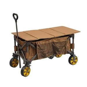 Dimehouse Inklapbare trolley bolderkar bruin 90x50x55 cm