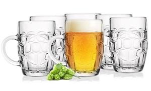 Sendez Bierglas »6 Biergläser mit Henkel 400ml Bierseidel Bierkrüge Bierglas Bierkrug«, Glas