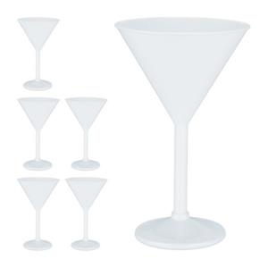 RELAXDAYS Martiniglas »Martini Gläser Kunststoff 6er Set«, Kunststoff