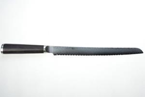 Shizu Hamono Japan Damastmesser »Brotmesser 24 cm mit Wellenschliff Profi Kochmesser«