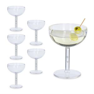 RELAXDAYS Cocktailglas »Cocktailschalen Kunststoff 6er Set«, Kunststoff