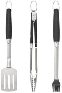 WENKO Grillbesteck-Set »BBQ«, (Set, 3 tlg), aus rostfreiem Edelstahl und TPR-Kunststoff (3er-Set)