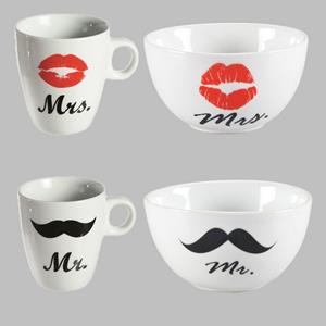 DRULINE Geschirr-Set »MR & MRS Kaffeebecher Kaffeetassen Valentinstag«