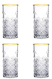 Pasabahce Cocktailglas »Timeless Gold 180cc 4er Cocktailglas 450ml Gläser-Set«