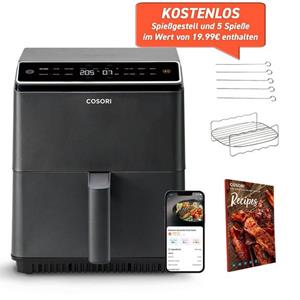 Cosori Heißluftfritteuse - Dual Blaze XXL 6.4L Heißluftfritteusen-Set inkl., 1700 W